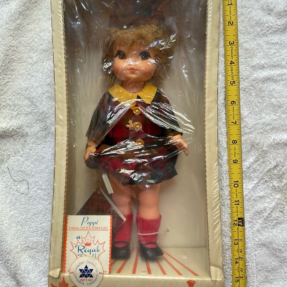 Vintage Regal Doll Poppie Canada Red &Yellow Outfit